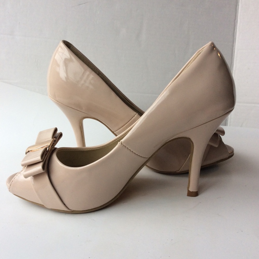 Marilyn Moda Chavas Patent Leather Open Toe Heels